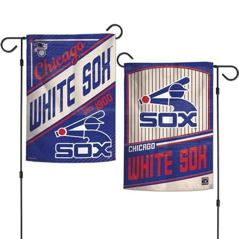 Chicago White Sox Garden Flag 2 Sided Vintage Pinstripe Mlb