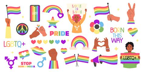 Lgbt Elements Collection Pride Month Stock Illustration Download