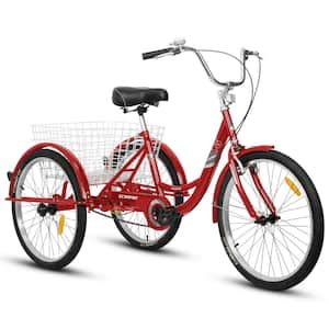 Cesicia In Wheels Red Speed Cruiser Bicycles Adult Tricycle