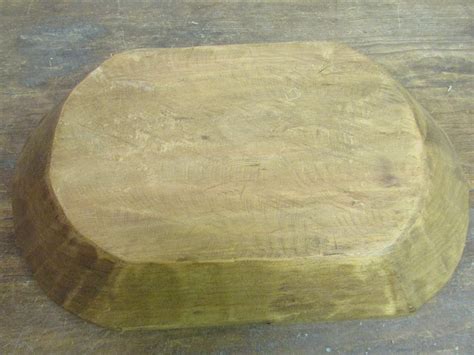 Rustic Wooden Dough Bowl Batea Wood Trencher Handmade Etsy