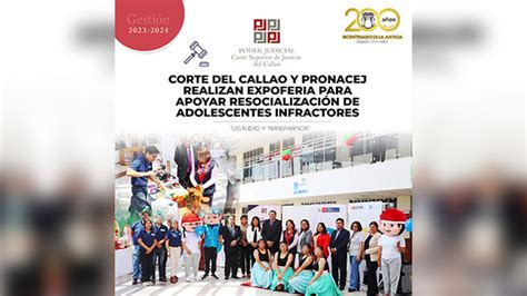 Corte Superior Del Callao Y Pronacej Realizan EXPOFERIA Para Apoyar