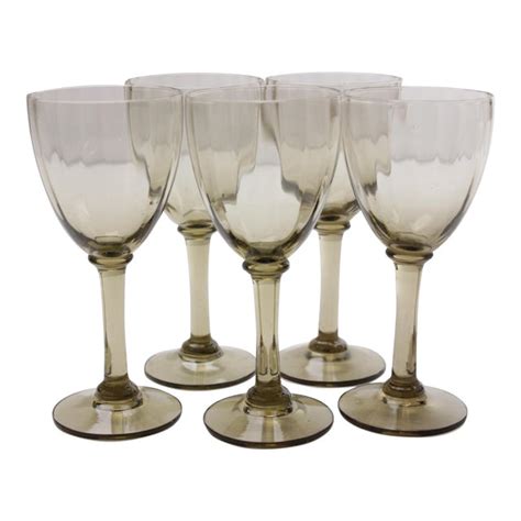 Mid-Century Port Wine Glasses - Set of 5 | Chairish