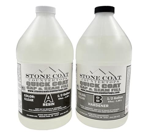 Buy Quick Coat 1 Gallon Epoxy Kit Stone Coat Countertops Fast Curing Epoxy Resin Kit For