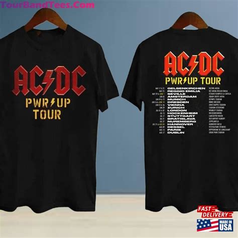 Acdc Rock Band Shirt Pwr Up Tour 2024 Classic Unisex Tourbandtees