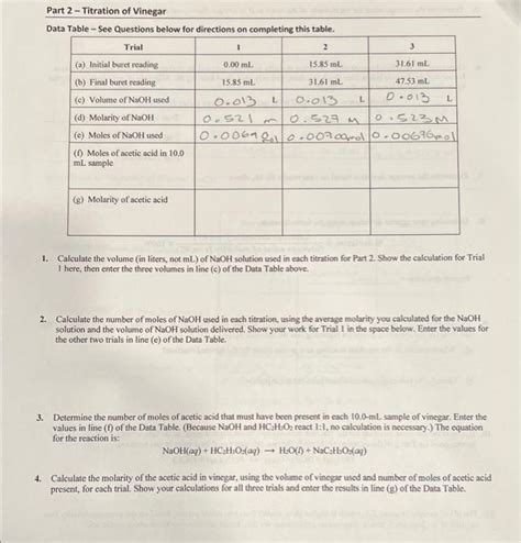 Solved Data Table See Questions Below For Directions O