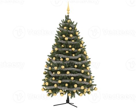 Christmas Tree Isolated On Background D Rendering Illustration