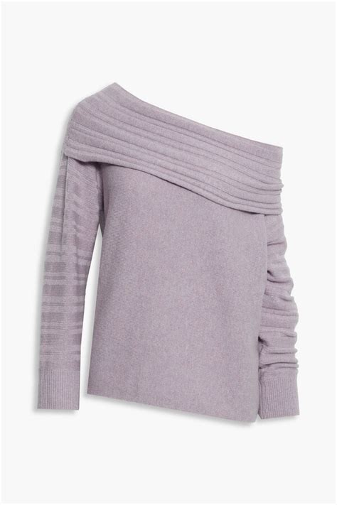 Naadam Off The Shoulder M Lange Wool And Cashmere Blend Sweater Shopstyle