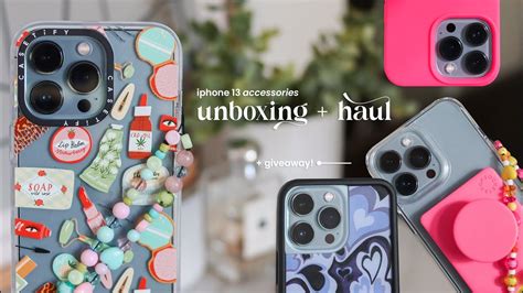 Unboxing Aesthetic Iphone 13 Accessories Haul Giveaway Youtube