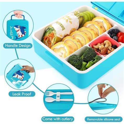 Lunch Box Enfant Bo Te D Jeuner Bento Avec Compartiments Boite A