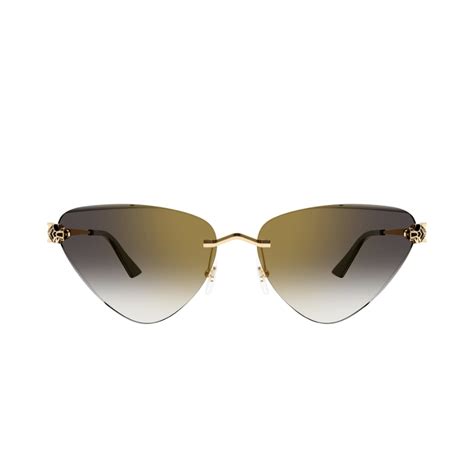 Cartier Ct0399s 001 Sunglasses In Gold Modesens