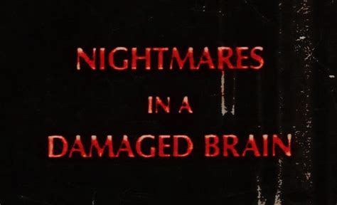 The Words Nightmares In A Damaged Brain Are Lit Up On A Black