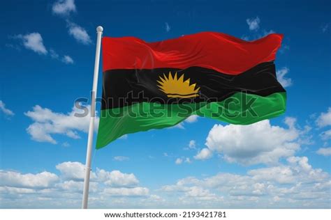 Flag Biafra Africa Cloudy Sky Background Stock Illustration 2193421781 ...