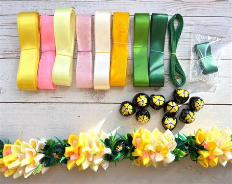 Do It Yourself Ribbons For Beautiful Peach Orange Hawaiian Flower