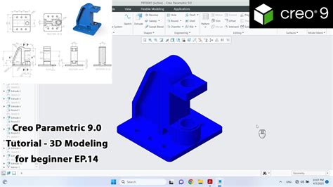 Creo Parametric 9 0 Tutorial 3D Modeling For Beginner EP 14 YouTube