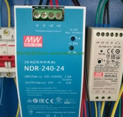 Mean Well DIN Rail Power Supplies Ndr 240 24