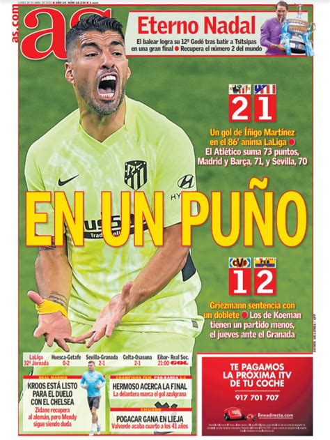 La Portada Del Diario As 26 04 2021