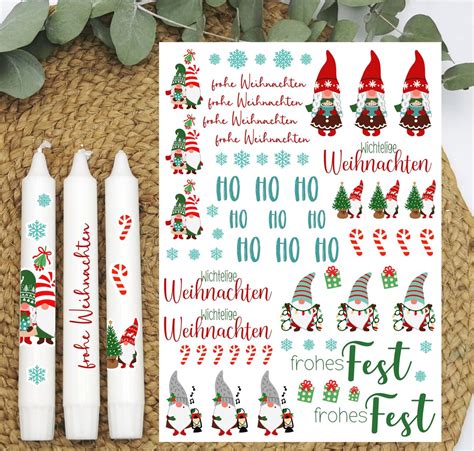 Kerzentattoos Frohe Weihnachten Weihnachten A Oder A Gnome Bunt