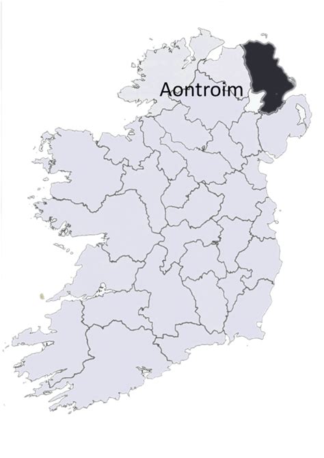 Antrim County Map Free Svg