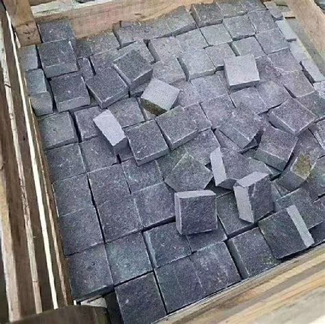 Tumbled Cube Stone Dark Grey Granite G For Outdoor Square China