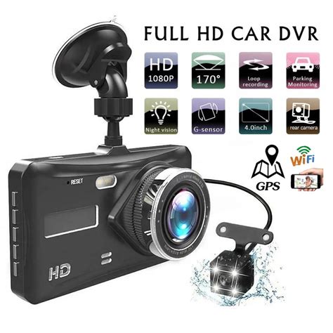 Dash Kamera Araba Dvr WiFi Full HD 1080P S R C Video Kaydedici Kara