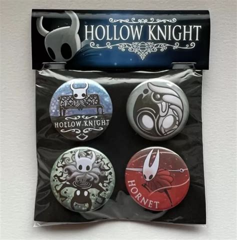 Hollow Knight Metroidvania Game Badges Badge Set Of 4x 32mm Metal Pin Back T Eur 7 66