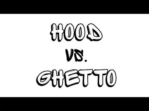 What does hood mean slang?