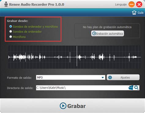 Grabador de audio muy fácil de usar Renee Audio Recorder Pro