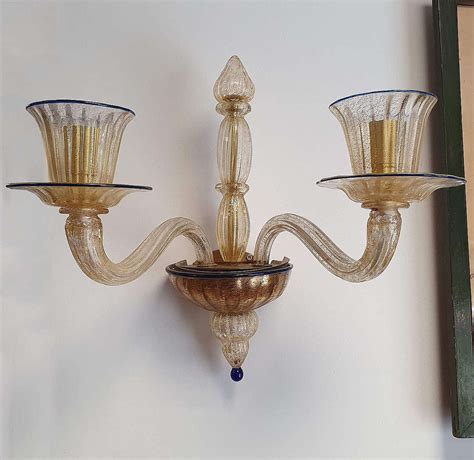 Coppia Di Applique Murano Lampadario Antico