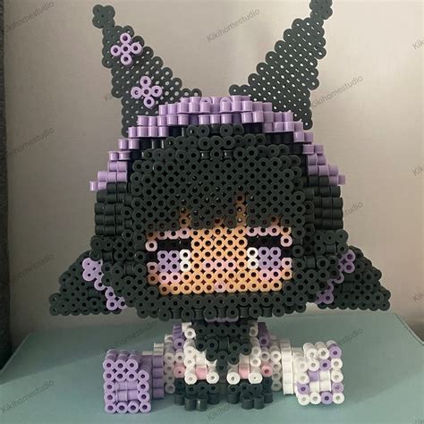 Kuromi Cosplay D Perler Beads Pixel Art Perler Beads Art Etsy Finland