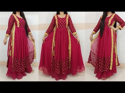 Naira Style Gathering Slits kurti Frock Cutting And Stitching चक वल