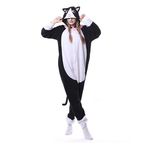 Black Cat Onesie Pajama Animal Costumes For Women And Men