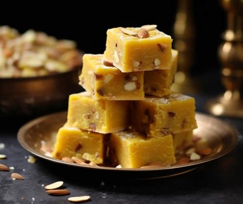 Premium AI Image | Tangy and juicy Pineapple Barfi