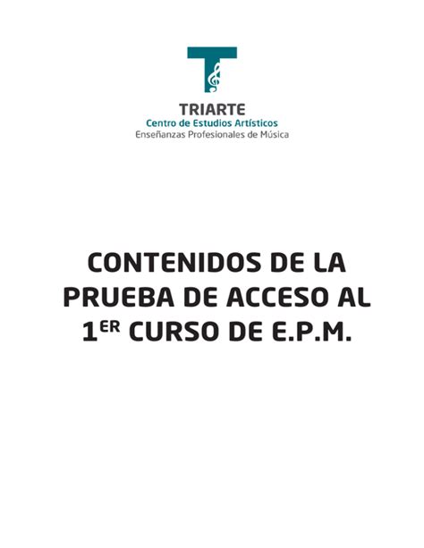 Contenidos Generales De La Prueba