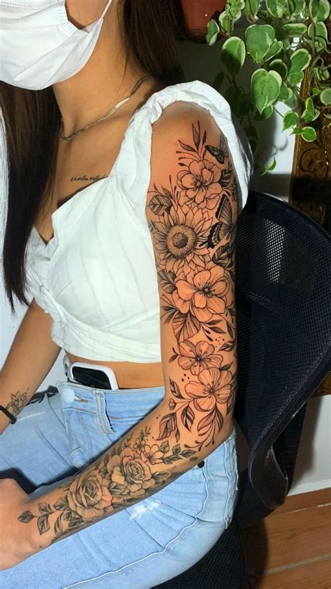 Half Sleeve Tattoo Upper Arm Arm Sleeve Tattoos For Women Shoulder