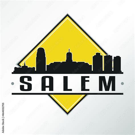 Salem, OR, USA Skyline Logo. Adventure Landscape Design Vector ...