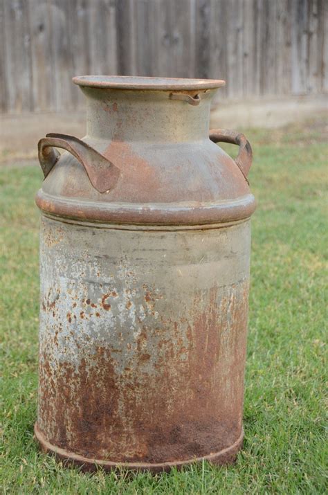 Reserved For Jonathan Large Antique Metal Milk Jug French