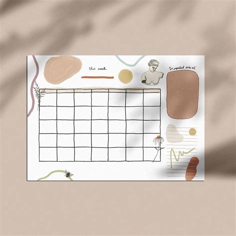 Aesthetic Monthly Calendar Printable Autumn Moons Studio Image Result