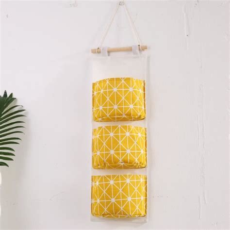 Panier Linge Sac De Rangement Suspendu Mural Poches Sac Suspendu De