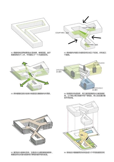 建筑体块概念分析图 3594230 领贤网