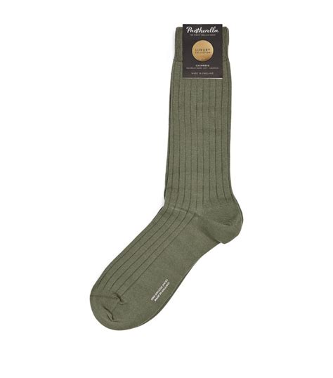 Mens Pantherella Green Sea Island Cotton Blend Socks Harrods Us