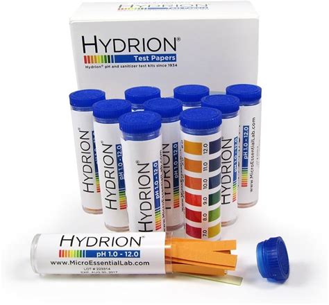 Hydrion Ph Paper Test Strips Vial Off