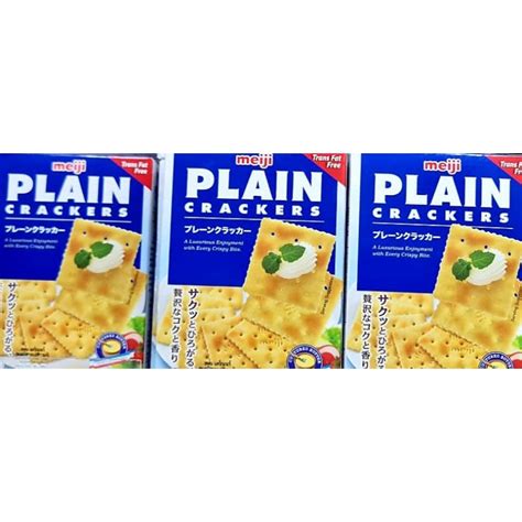 26g X 4packets 🇯🇵 Meiji Plain Crackers Halal Shopee Malaysia