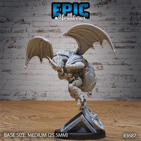 3D file Draconic Bandit Flying ‧ DnD Miniature ‧ Tabletop Miniatures ...