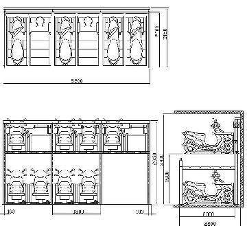 Two Tier Parking System Motorcycles Parking Design Motorcycle