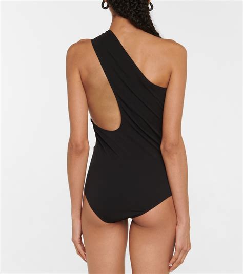 X Nao Takekoshi One Shoulder Bodysuit In Black Wolford Mytheresa