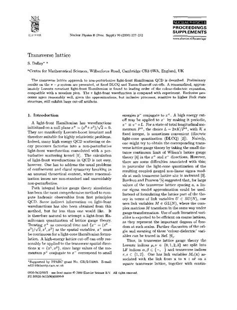 Pdf Transverse Lattice Dokumen Tips