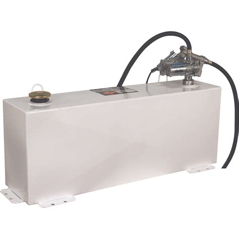 Better Built Steel Transfer Fuel Tank With Gpi 12v Fuel Transfer Pump 36gallon White Rectangular