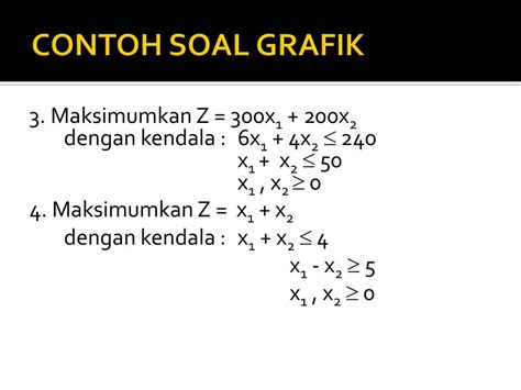 Contoh Soal Riset Operasi Program Linear