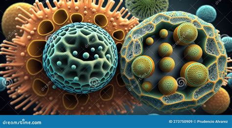 Microscopic View of Bacteria Stock Illustration - Illustration of life, covid: 273750909