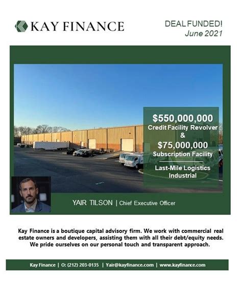 kay finance  linkedin facility facility industrial
